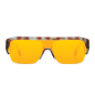 Preview: Komono Sonnenbrille Aksel blue leopard, orange verspiegelte Gläser, front